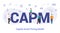 Capm capital asset pricing model concept with big word or text and team people with modern flat style - vector