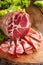 Capocollo or coppa is a traditional Italian and Corsican pork