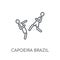 Capoeira Brazil dancers linear icon. Modern outline Capoeira Bra