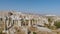 Cappadocia aerial drone view to Love Valley Goreme Turkey