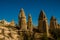 Cappadocia, Anatolia, Turkey, Love Valley, Gorkundere: Small valley of love. Beautiful landscape with mountains in summer in Sunny