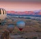 Cappadocia balloons, sunset