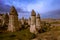 Cappadocia. city in the rock. columns of weathering. canyon. nature. Turkey