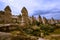 Cappadocia. city in the rock. columns of weathering. canyon. nature. Turkey