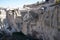 Cappadocia cliff houses close up.