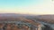 Cappadocia landscape with flying hot air balloons.