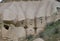 Cappadocia region, local architectural texture. abandoned ruins and pigeon houses.