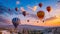 Cappadocia's Aerial Ballet: Hot Air Balloons Painting the Skies