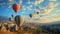 Cappadocia's Aerial Ballet: Hot Air Balloons Painting the Skies