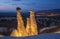 Cappadocia symbols in evening illumination