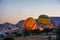 Cappadocia in Turkey with extraordinary hot air balloons in the sky