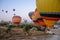 Cappadocia in Turkey with extraordinary hot air balloons in the sky