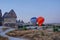 Cappadocia in Turkey with extraordinary hot air balloons in the sky