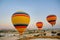 Cappadocia in Turkey with extraordinary hot air balloons in the sky