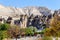 Cappadocia, Turkey. Fairy Chimney. Multihead stone mushrooms in the Valley of the Monks and St. Simon Church. Pasabag Valley