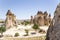 Cappadocia, Turkey. Mushroom-shaped pillars of weathering Pashabag Valley (Valley of the Monks)