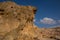 CAPPADOCIA, TURKEY. The old troglodyte settlement of Cavusin, where you can see the oldest rock cut church in the region