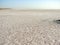 Cappadocia. Turkey. Panorama of the boundless dried salt pink lake.