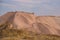 Cappadocia, Turkey: Picturesque hills of sand near Uchisar. Beautiful landscape in the valley