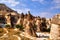 Cappadocia, Turkey. Scenic view of the pillars of weathering in the Valley of the monks Pashabag