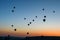 Cappadocia / Turkey, Urgup, Goreme, Nevsehir, balloons landscape