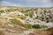 Cappadocia underground city inside the rocks, the old city of stone pillars.Fabulous landscapes of the mountains of Cappadocia