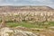 Cappadocia underground city inside the rocks, the old city of stone pillars.Fabulous landscapes of the mountains of Cappadocia