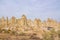 Cappadokia rock towers and cave houses in Love Valley