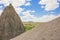 Capped earth pillars, rocks, mountains, rocks sky