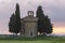 Cappella della Madonna di Vitaleta in the Val d`orcia, Tuscany