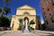 Cappuccini yellow church facade, San Remo, Liguria, Italy