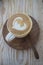 Cappuccino with froth decoration