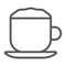 Cappuccino line icon, coffee and cafe, cup