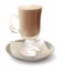 Cappuchino in glass vector