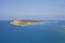 Capraia Island, Italy: scenic view of tipycal rocky coastline. Adriatic Sea. Puglia, Italy