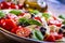 Caprese. Caprese salad. Italian salad. Mediterranean salad. Italian cuisine. Mediterranean cuisine.