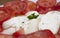 Caprese: mozzarella and tomato salad