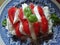 Caprese salad in Italy with real buffala mozzarella