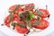 Caprese salad, mozarella cheese, tomatoes and basil