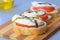 Caprese Salad Open Faced Sandwich Summer Italian Food