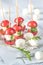 Caprese salad skewer appetizers