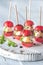 Caprese salad skewer appetizers