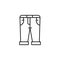 Capri, clothes, denim icon. Element of clothes icon for mobile concept and web apps. Thin line Capri, clothes, denim icon can be u