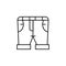 Capri, clothes, denim icon. Element of clothes icon for mobile concept and web apps. Thin line Capri, clothes, denim icon can be u