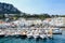 Capri island, Italy. Marina Grande pier - excursion boats