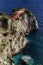 CAPRI, ITALY, 1978 - Between myth and cinema the famous Villa of Curzio Malaparte juts out at Punta Massullo on the sea of Capri