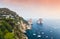 Capri, Italy. Mediterranean Sea coastal landscape