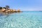 Capriccioli Beach - Idyllic little island surrounded by incredible turquoise mediterranean sea, Sardinia, Italy