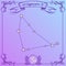Capricorn constellation on a purple background. Schematic representation of the signs of the zodiac