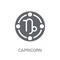 Capricorn icon. Trendy Capricorn logo concept on white background from Astronomy collection